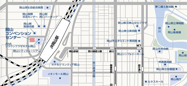 JR岡山駅周辺地図